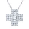 Image 1 : 0.69 CTW Diamond Necklace 18K White Gold - REF-72W2H