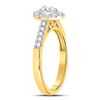 Image 3 : 1/2 CTW Pear Diamond Solitaire Bridal Wedding Engagement Ring 14kt Yellow Gold - REF-57K3R