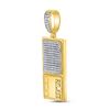Image 2 : 3/8 CTW Mens Round Diamond Scale Charm Pendant 10kt Yellow Gold - REF-30A3N