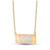 Image 2 : 1/8 CTW Round Diamond Love Bar Pendant 10kt Yellow Gold - REF-30F3M