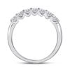 Image 3 : 1/2 CTW Round Diamond Anniversary Ring 14kt White Gold - REF-47F9M
