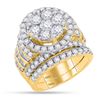 Image 1 : 4 & 7/8 CTW Round Diamond Bridal Wedding Engagement Ring 14kt Yellow Gold - REF-455T9K