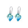 Genuine 27.8 ctw Blue Topaz Earrings 14KT White Gold - REF-67K5V