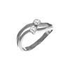 Genuine 0.20 ctw Diamond Anniversary Ring 14KT White Gold - REF-63W3Y