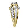 Image 2 : 2 CTW Round Diamond Solitaire Bridal Wedding Engagement Ring 14kt Yellow Gold - REF-317M9A
