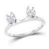 Image 1 : 1/2 CTW Oval Diamond Ring 14kt White Gold - REF-47T9K