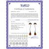 Image 2 : Genuine 3.4 ctw Garnet Earrings 14KT White Gold - REF-21H6X