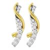 Image 1 : 1/2 CTW Round Diamond Journey Earrings 14kt Yellow Gold - REF-45K6R
