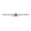 Image 2 : 0.03 CTW Round Emerald Solitaire Diamond-accent Stackable Ring 10kt White Gold - REF-5N9Y