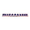 Image 2 : 1/8 CTW Round Blue Sapphire Single Row Stackable Ring 10kt Rose Gold - REF-8K4R