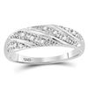Image 3 : 1/3 CTW His & Hers Round Diamond Square Matching Bridal Wedding Ring 10kt White Gold - REF-30H3W