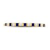 Image 2 : 3/8 CTW Princess Blue Sapphire Diamond Stackable Ring 10kt Yellow Gold - REF-16M8A