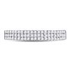Image 2 : 1/5 CTW Round Diamond 3-Row Anniversary Ring 10kt Yellow Gold - REF-14N4Y