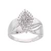 Image 1 : 1/8 CTW Round Diamond Cluster Ring 10kt White Gold - REF-18T3K