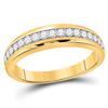 Image 3 : 1 & 1/3 CTW His & Hers Round Diamond Cluster Matching Bridal Wedding Ring 10kt Yellow Gold - REF-75W