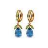 Image 1 : Genuine 14.3 ctw Blue Topaz & Peridot Earrings 14KT Rose Gold - REF-82T9A