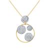 Image 1 : 0.55 CTW Diamond Necklace 14K 2Tone Gold - REF-39W5H