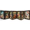 Image 1 : AN EGLOMISE EROTIC SEVEN PANEL SCREEN