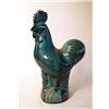 Image 1 : A TURQUOISE GLAZED EARTHENWARE ROOSTER