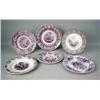 Image 1 : A GROUP OF SEVEN STAFFORDSHIRE PLUM TRA