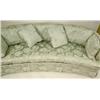 Image 3 : A PAIR OF CELADON CURVED BACK UPHOLSTER