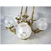Image 2 : A GEORGIAN STYLE GILT METAL FIVE LIGHT 