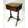Image 1 : A VICTORIAN BURL WALNUT SEWING TABLE