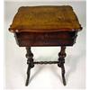Image 2 : A VICTORIAN BURL WALNUT SEWING TABLE