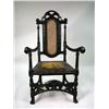 Image 2 : A WILLIAM AND MARY BLACK PAINTED BEECHW