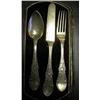 Image 1 : A COIN SILVER THREE PIECE CHILD`S CUTLE