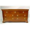 Image 1 : A FIGURED CHERRYWOOD LOW CHEST OF DRAWE
