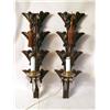 Image 1 : A PAIR OF CARVED OAK WALL SCONCES