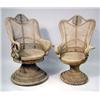 Image 1 : TWO SIMILAR WICKER ARMCHAIRS