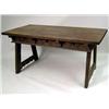 Image 1 : A BAROQUE WALNUT PLANK TOP TABLE