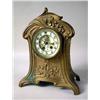 Image 1 : AN ART NOUVEAU GILT METAL MANTLE CLOCK