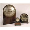 Image 1 : THREE DOME TOP MANTLE CLOCKS IN MAHOGAN