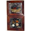 Image 2 : FOUR FRAMED POLYCHROME EGLOMISE PAINTIN