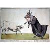 Image 2 : A HAND COLORED LITHOGRAPH OF A COW AND 