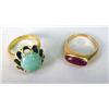 Image 1 : AN 18K YELLOW GOLD AND JADEITE RING