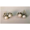 Image 1 : A PAIR OF UNMARKED WHITE GOLD, DIAMOND,