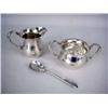 Image 2 : A STERLING SILVER OPEN SUGAR BOWL AND M