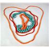 Image 1 : THREE CORAL BEADED NECKLACES