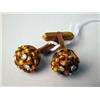 Image 1 : A PAIR OF 18K YELLOW GOLD AND DIAMOND W