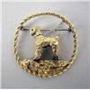 Image 1 : A 14K YELLOW GOLD STANDING DOG FIGURE W