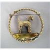 Image 2 : A 14K YELLOW GOLD STANDING DOG FIGURE W