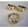 Image 1 : A 14K YELLOW GOLD SWIRL-FORM RING AND A