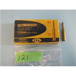 Dominion collector box 6.5 mm MANN SCHOEN with 11 live rounds