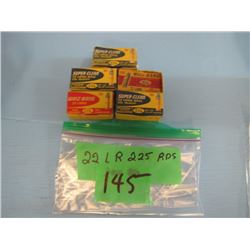 approximately 225 rounds 22 long rifle ammo