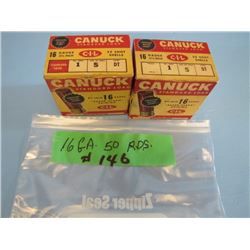 lot of two boxes Canuck 16 gauge ammo 50 rounds
