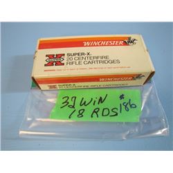 lot of 18 rounds 32 win ammunition